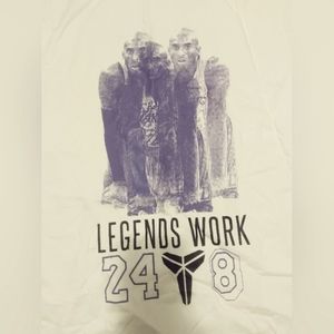 Champion Kobe Bryant T-shirt size L Purple Graphic on White